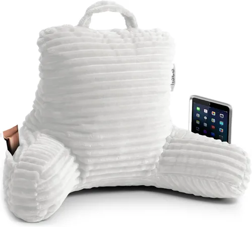 Miniatura 34 de Nestl Almohada de lectura para niños y adolescentes con espuma viscoelástica triturada, almohadas de respaldo de felpa de corte lujoso para leer