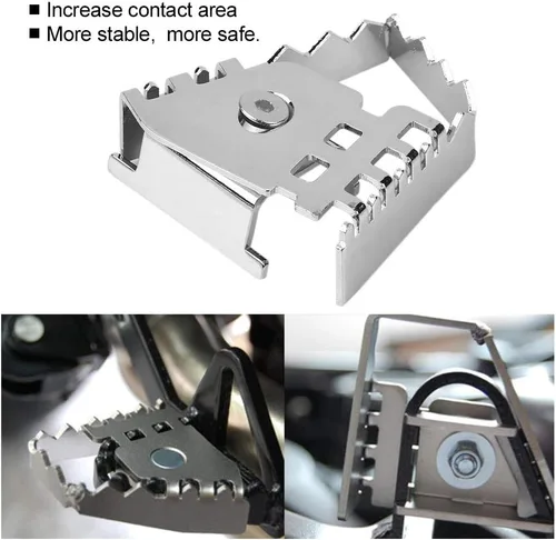 Miniatura 4 de Acouto extensión de la palanca del freno trasero, motocicleta freno trasero extensión pedales de acero inoxidable ancho pie trasero palanca pedal