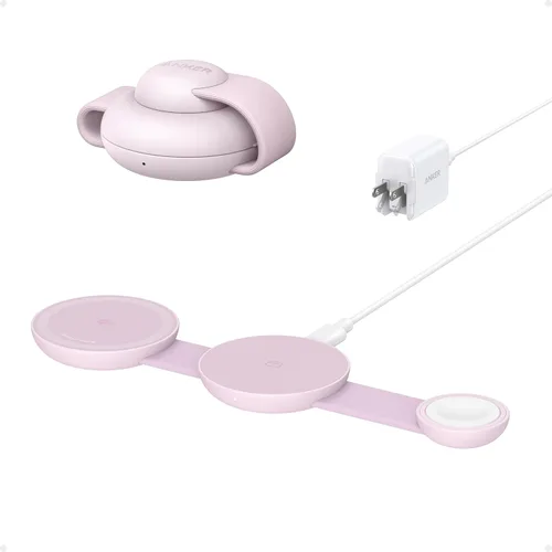 Miniatura 8 de Anker MagSafe Compatible MagGo UFO 3 en 1 Cargador, Estación de Carga Inalámbrica para iPhone 17, Certificado Qi2 de 15 W, Almohadilla de Carga