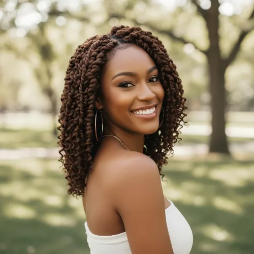 Miniatura 51 de Fulcrum Cabello Passion Twist de 6 pulgadas, 8 paquetes de cabello de ganchillo Passion Twist para mujeres negras, cabello pretrenzado de ganchillo