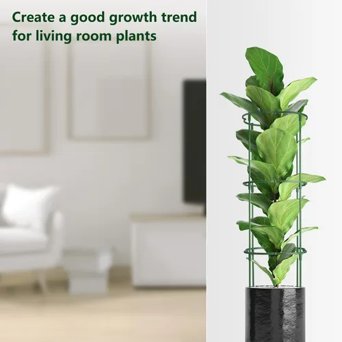 Miniatura 7 de Paquete de 12 estacas de soporte para plantas semicirculares, soporte apilable de 3 niveles para flores de jardín, estacas para plantas