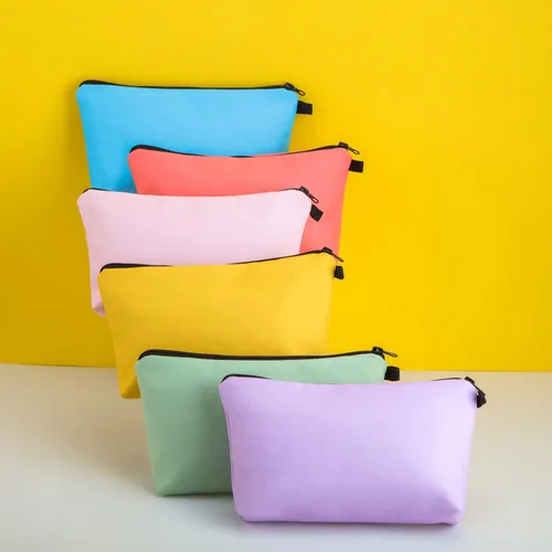 Miniatura 7 de Chuangdi Bolsa de maquillaje de 6 piezas, bolsa de aseo impermeable, bolsa de cosméticos con cremallera, bolsa de embalaje de viaje de 8.7 x 5.3