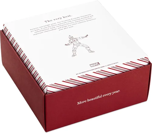 Miniatura 4 de Hallmark Keepsake Adorno de Navidad 2019 con fecha de año Marvel Iron Man, Metal