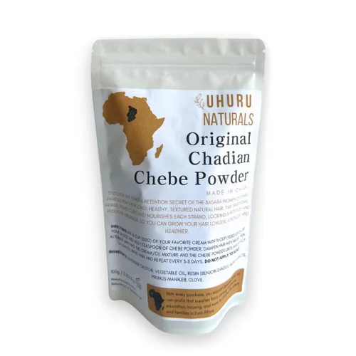 Miniatura 7 de Uhuru Naturals Chadian Chebe en polvo original (0.71 onzas), ingredientes totalmente naturales que promueven el crecimiento del cabello, ayuda a