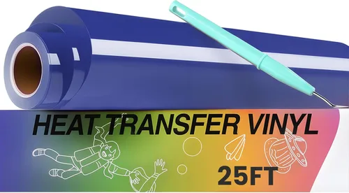 Miniatura 8 de HTVRONT Rollo de vinilo de transferencia de calor HTV – 12 pulgadas x 25 pies, vinilo negro para planchar para camisetas, fácil de desmalezar
