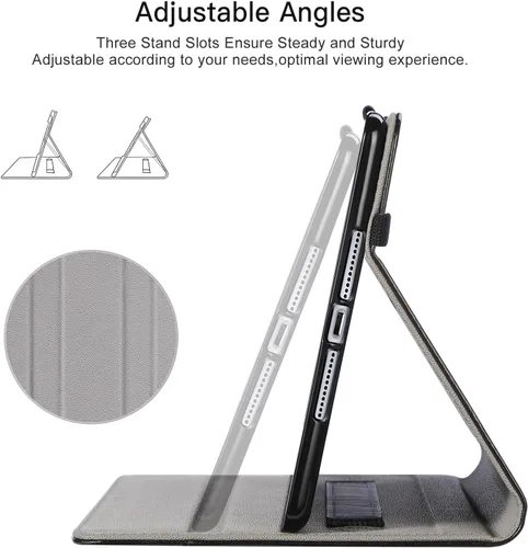 Miniatura 4 de Funda para iPad mini 5 2019/Mini 4 3 2 1 de 7.9 pulgadas, Cubierta Folio de Soporte de Cuero PU Premium con función de encendido y apagado Negro