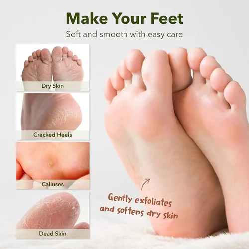 Miniatura 3 de Set de 3 pares de mascarillas para pies exfoliantes para tener una piel suave, con aceite de semillas de girasol y extractos de limón, para hombres
