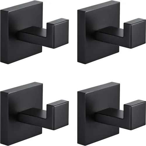 Miniatura 11 de Paquete de 4 ganchos adhesivos dorados para toallas, ganchos autoadhesivos de acero inoxidable para abrigo, gancho para colgar en la pared