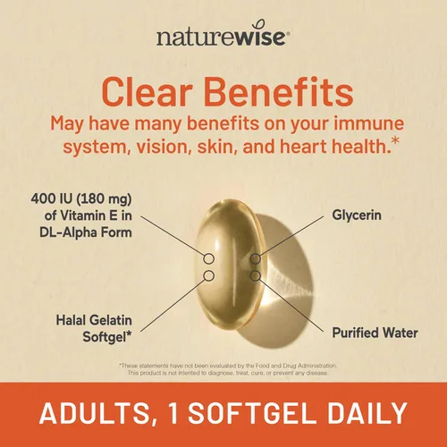 Miniatura 5 de NatureWise Aceite de pescado Omega 3 extra fuerte 1000 mg 60 unidades + vitamina E 400 UI (180 mg DL-alfa) 60 unidades - Paquete para apoyo