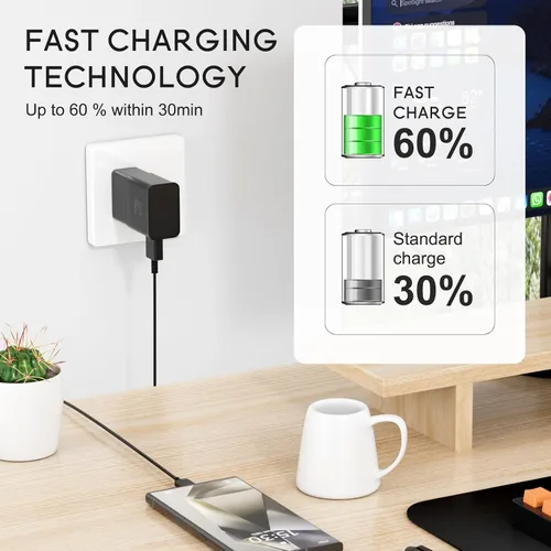 Miniatura 2 de Samsung Adaptador de carga rápida adaptable Bloque de carga rápida Enchufe de carga rápida para Samsung Galaxy S26/S26 Ultra/S25/S25 Ultra/S24/S24