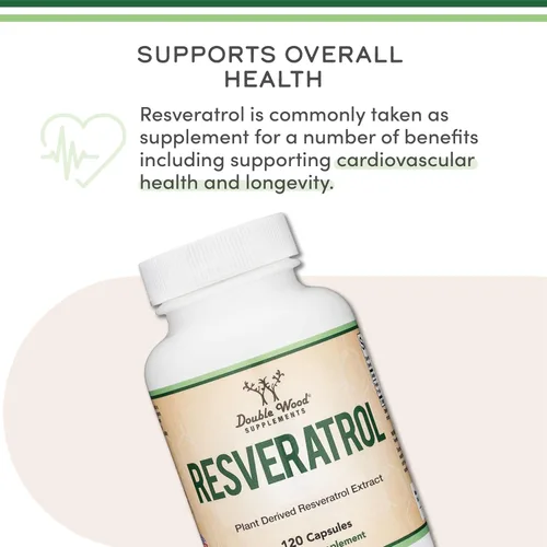 Miniatura 3 de Suplemento de resveratrol de 500 mg por porción, 120 cápsulas