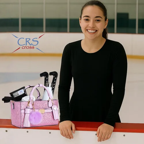 Miniatura 40 de CRS Cross Rink Side Tote. Ice Skating Accessory Bag-Figure Skating, Roller, Inline Skaters, Dance, Cheer.Organizes Guards Water Bottle Phone