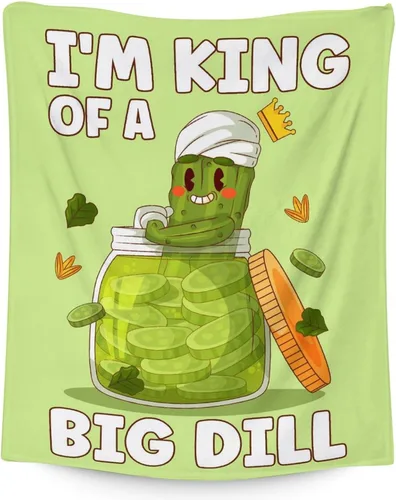 Miniatura 10 de Manta Pickle para niñas, niños, acogedora, cálida, de 30 x 40 pulgadas, manta de tamaño regazo para sofá, silla, manta verde divertida y mullida