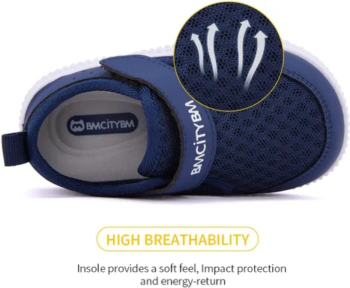 Miniatura 90 de BMCiTYBM Zapatos de bebé para niños pequeños, zapatillas de malla transpirable antideslizantes
