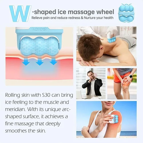 Miniatura 4 de Rodillo de hielo para cara y ojos, mini rodillo facial portátil para el cuidado personal de la piel con rodillo 2 en 1 y funda de transporte