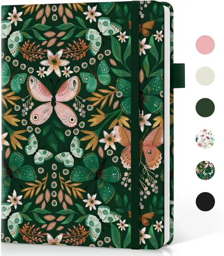 Miniatura 22 de Taja Cuaderno rayado para mujeres y hombres, diario de cuero de tapa dura para escribir, cuaderno de rayas universitarias A5 para trabajo y toma