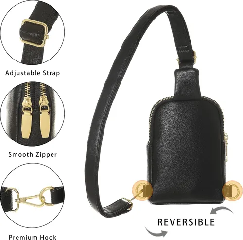 Miniatura 3 de Haytijoe Small Sling Bag,Fanny Packs Purse Vegan Leather Crossbody Bags for Women,Gifts for Her