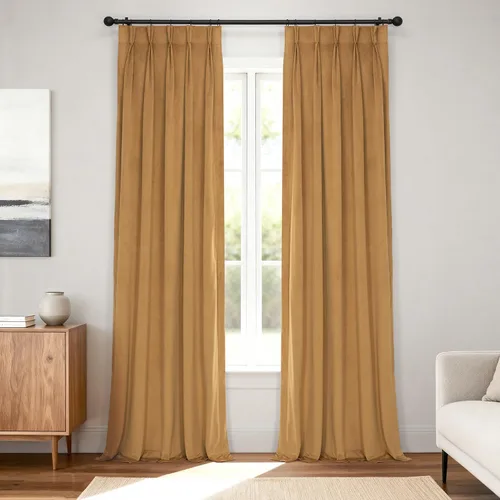 Miniatura 15 de HPD Half Price Drapes Cortinas Opacas de Terciopelo - 84 Pulgadas de Largo 1 Panel Cortina Opaca Signature Plisada para Sala de Estar y Dormitorio