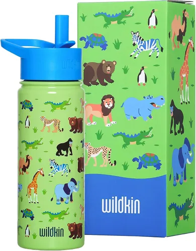 Miniatura 48 de Wildkin Kids - Botella de agua de acero inoxidable de 14 onzas para niños – Sin BPA, a prueba de fugas, aislada, fácil de limpiar - Ballerina