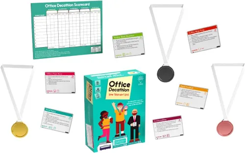 Miniatura 2 de Juego de decatlón de oficina de Gray Matters Games, juego de oficina para compañeros de trabajo, juego de construcción de equipos inspirado