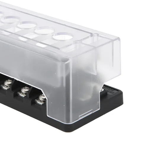 Miniatura 8 de Raguso Caja de 6 vías Coche Bloque Línea Disyuntor Estaño Plateado Cobre Independiente Circuito Buena Conductividad para Faros de Coche Navegación