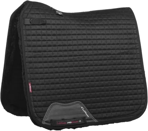 LeMieux Dressage Sensitive - Almohadilla cuadrada para sillín inglesa para caballos, equipo y accesorios de equitación ecuestre (negro - grande)