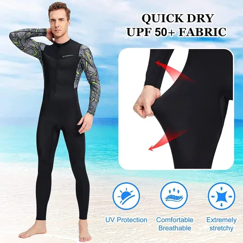 Miniatura 4 de Skins de buceo para mujeres y hombres, traje de baño de cuerpo completo, rashguard, piel de buceo, traje de neopreno delgado, de una pieza, manga