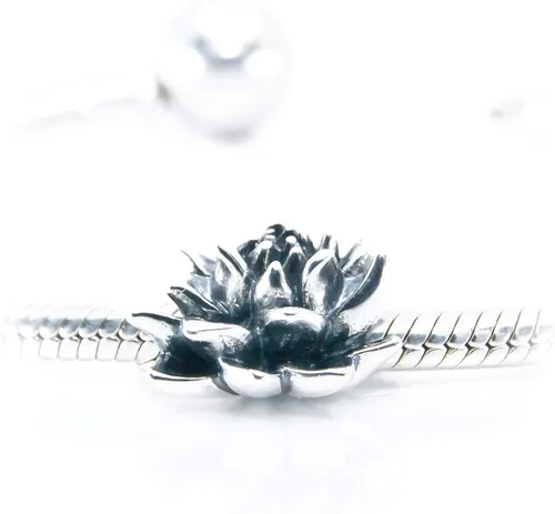 Flor de loto de plata esterlina, flor de loto de plata de ley S925, colgante de flor de loto tropical hawaiano, budismo espiritual para yoga, lirios
