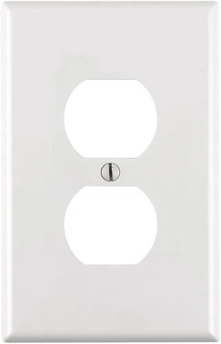 Miniatura 8 de Leviton Placa de pared de nailon Midway de 1 gang, 1 dúplex, tamaño Midway, 1 paquete, PJ8-E, negro