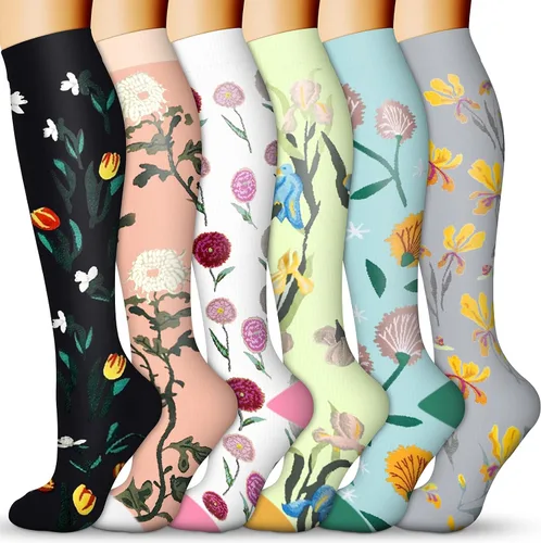 Miniatura 32 de Calcetines de compresión para mujeres y hombres 15-20 mmHg, mejores para uso médico, enfermería, para correr, atletismo, varices, viajes