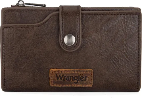 Miniatura 25 de Wrangler - Billetera para mujer con tarjetero plegable, cierre y ventana para identificación