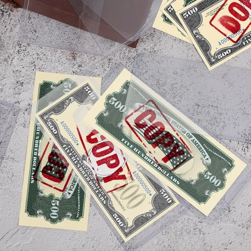 Miniatura 5 de Sepamoon 30 fundas para billetes de dólar, 6.9 x 2.95 pulgadas, fundas de plástico duro transparente para billetes, impermeables, soporte