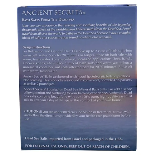 Miniatura 3 de Ancient Secrets Sales de baño del mar muerto, eucalipto, 16 onzas