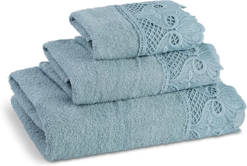 Miniatura 12 de Zahari Home Sinatra Juego de toallas de baño de 3 piezas: toalla de baño, toalla de mano y paño de limpieza, absorbentes, color negro