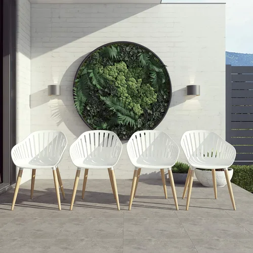 Miniatura 5 de Brampton Patio Athens - Juego de mesa de comedor rectangular de 11 piezas, ideal para patio e interior, acabado de teca claro