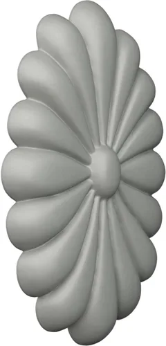 Miniatura 2 de Ekena Millwork ROS04MA Madrid Roseta ovalada, 4 3/8"W x 6 3/4"H x 3/4"P, imprimado