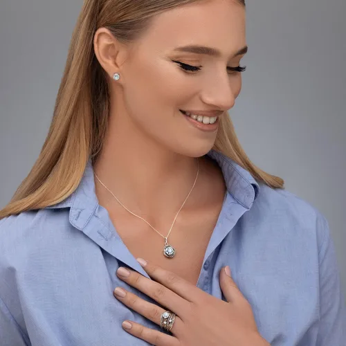 Miniatura 4 de JEAN RACHEL JEWELRY Anillo de plata de ley 925 con circonita cúbica transparente blanca, hipoalergénico, sin níquel ni plomo, colección de diseñador