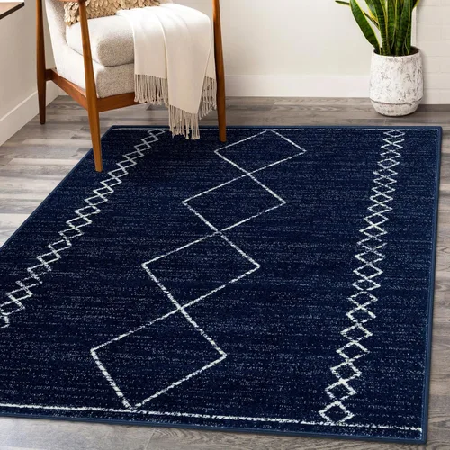 Miniatura 11 de LUXE WEAVERS - Alfombra geométrica marroquí estilo boho, color gris, tamaño 8 x 10, Daphnes 2735