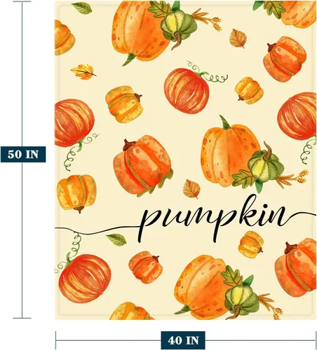 Miniatura 2 de YeeJu Manta decorativa de otoño para niños, manta pequeña de Acción de Gracias con calabazas de otoño para niños y niñas, cama de bebé, sofá, suave