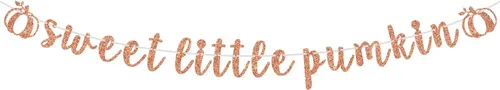 Cartel de calabaza con texto en inglés "Sweet Little Pumpk", con temática de otoño, para baby shower, cumpleaños, Acción de Gracias, decoración de
