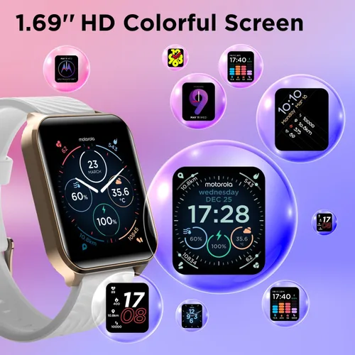 Miniatura 6 de Motorola Moto Watch 70 - Reloj inteligente Bluetooth de salud y fitness para uso diario, funciones avanzadas de salud, hasta 10 días de duración
