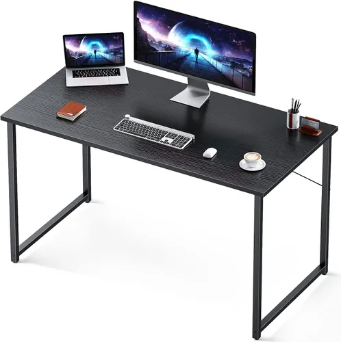 Miniatura 8 de Coleshome Escritorio para computadora de 48 pulgadas, escritorio moderno de estilo simple para oficina en casa, escritorio de estudio para Roble gris