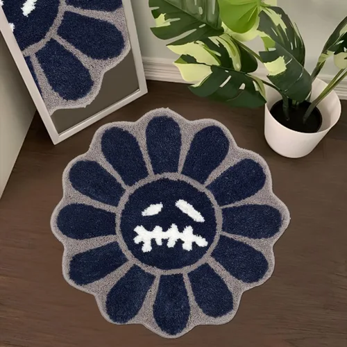 Miniatura 25 de Trippy Alfombra de Cara Feliz Alfombras Geniales Tufted de Secado Rápido Tapetes de Baño para Baño Antideslizantes Tapete de Baño Absorbente de Agua