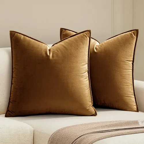 Miniatura 34 de MIULEE Paquete de 2 fundas decorativas de cojines de poliéster suave, fundas de almohada cuadradas cómodas y suaves para sofá, sillón, dormitorio