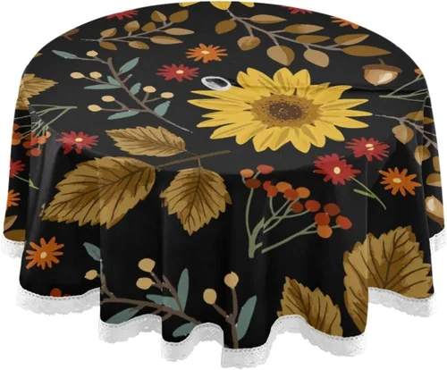 Miniatura 8 de Qilmy Mantel de flamenco para exteriores, 60 pulgadas, impermeable, redondo, con agujero para sombrilla y cremallera, para decoración de barbacoa