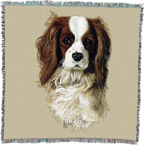 Pure Country Weavers Cavalier King Charles Spaniel - Manta cuadrada de regazo de Robert May - Grupo de juguetes - Regalo para los amantes de los