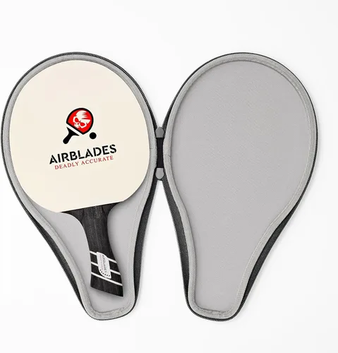 Miniatura 9 de Pala profesional de ping pong con estuche rígido de transporte Raqueta de tenis de mesa profesional Pala de tenis de mesa con mango ergonómico
