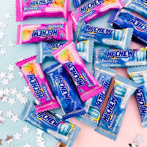 Miniatura 3 de Hi Chew Candy Fantasy Mix – Sorbete arcoíris, Hawái azul y frambuesa azul, caramelo japonés masticable afrutado, 3 onzas por paquete, caramelo