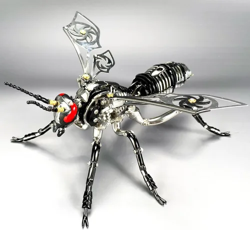 Miniatura 12 de Rompecabezas de metal 3D para adultos, kits de modelos: bricolaje para construir avispas mecánicas de metal, juguete de acero rompecabezas de acero