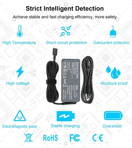 Miniatura 6 de Cargador USB C de 45 W tipo C l43407-001 para HP Chromebook X360 14 14A G5 11 11A G8 G7 G6 G1 G2 EE 14-CA 11-AE 14-ca061dx 14-ca051wm 14-ca052wm
